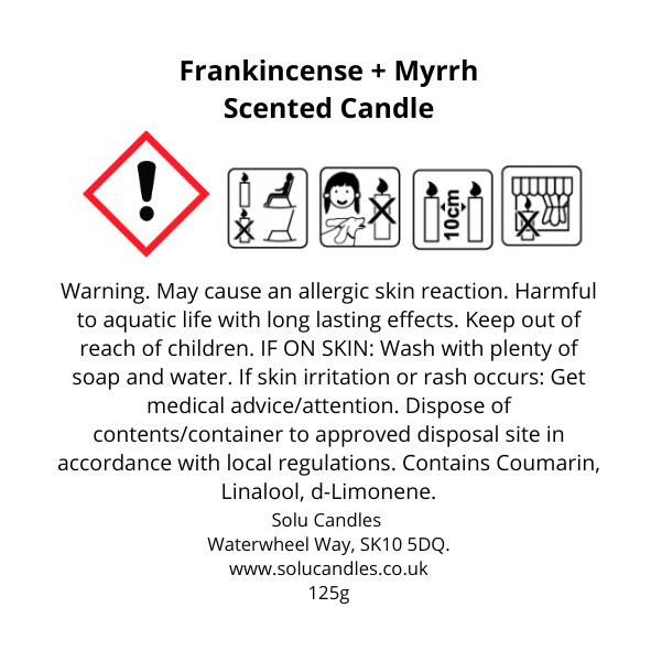 Frankincense + Myrrh Soy Wax Candle