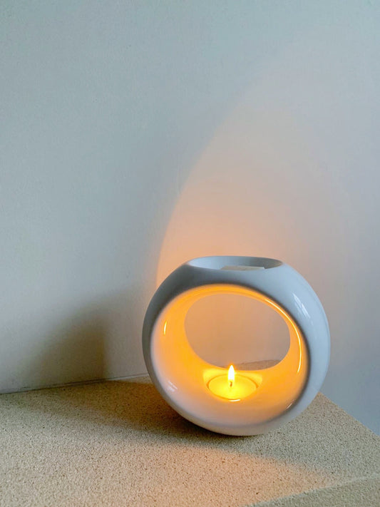 Wax Melt Burner - Gloss White Oslo - Solu Candles